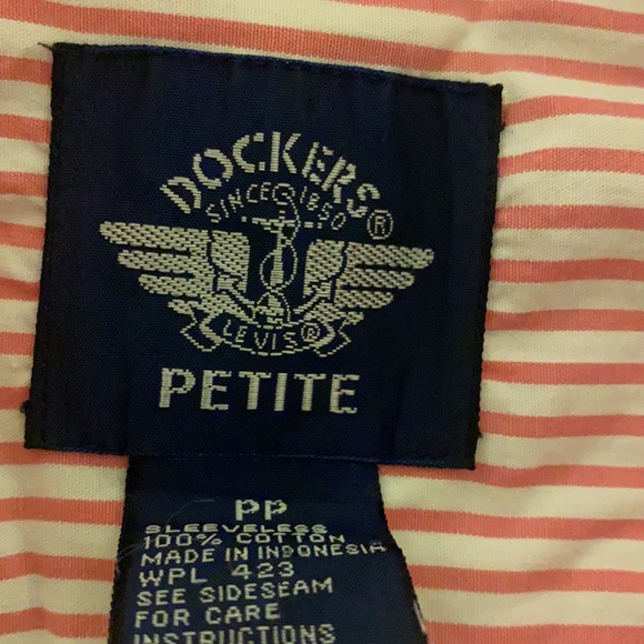 Dockers pink strip button up - Picture 2 of 2